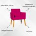 Kit 2 Poltronas Decorativas Para Sala, Manicure, Quarto Nina Suede Pink Pé Castanho - Clique E Decore