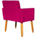 Kit 2 Poltronas Decorativas Para Sala, Manicure, Quarto Nina Suede Pink Pé Castanho - Clique E Decore