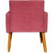 Kit 2 Poltronas Decorativas Para Sala, Manicure, Quarto Nina Suede Rose Pé Castanho - Clique E Decore
