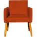 Kit 2 Poltronas Decorativas Para Sala, Manicure, Quarto Nina Suede Terracota Pé Castanho - Clique E Decore