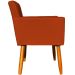 Kit 2 Poltronas Decorativas Para Sala, Manicure, Quarto Nina Suede Terracota Pé Castanho - Clique E Decore