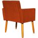 Kit 2 Poltronas Decorativas Para Sala, Manicure, Quarto Nina Suede Terracota Pé Castanho - Clique E Decore
