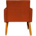 Kit 2 Poltronas Decorativas Para Sala, Manicure, Quarto Nina Suede Terracota Pé Castanho - Clique E Decore