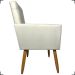 Kit 2 Poltronas Decorativas Para Sala, Quarto, Escritório Isa Suede Bege Pé Castanho - Clique E Decore