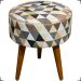 Kit 2 Poltronas Decorativas Para Sala, Quarto, Escritório Isa Suede Bege Pé Castanho - Clique E Decore