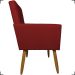 Kit 2 Poltronas Decorativas Para Sala, Quarto, Escritório Isa Suede Bordô Pé Castanho - Clique E Decore
