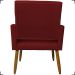 Kit 2 Poltronas Decorativas Para Sala, Quarto, Escritório Isa Suede Bordô Pé Castanho - Clique E Decore
