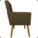 Kit 2 Poltronas Decorativas Para Sala, Quarto, Escritório Isa Suede Marrom Pé Castanho - Clique E Decore