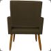 Kit 2 Poltronas Decorativas Para Sala, Quarto, Escritório Isa Suede Marrom Pé Castanho - Clique E Decore