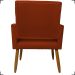 Kit 2 Poltronas Decorativas Para Sala, Quarto, Escritório Isa Suede Terracota Pé Castanho - Clique E Decore