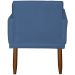 Kit 2 Poltronas Decorativas Reforçadas Beatriz Com Base Suede Azul Marinho Pé Castanho - Clique E Decore