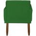 Kit 2 Poltronas Decorativas Reforçadas Beatriz Com Base Suede Verde Pé Castanho - Clique E Decore
