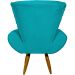 Kit 2 Poltronas Decorativas Reforçadas Para Sala Emilia Suede Azul Turquesa Pé Castanho - Clique E Decore
