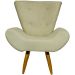 Kit 2 Poltronas Decorativas Reforçadas Para Sala Emilia Suede Bege Pé Castanho - Clique E Decore