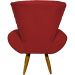 Kit 2 Poltronas Decorativas Reforçadas Para Sala Emilia Suede Bordô Pé Castanho - Clique E Decore