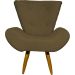 Kit 2 Poltronas Decorativas Reforçadas Para Sala Emilia Suede Marrom Pé Castanho - Clique E Decore