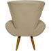 Kit 2 Poltronas Decorativas Reforçadas Para Sala Emilia Suede Nude Pé Castanho - Clique E Decore