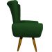 Kit 2 Poltronas Decorativas Reforçadas Para Sala Emilia Suede Verde Pé Castanho - Clique E Decore