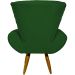 Kit 2 Poltronas Decorativas Reforçadas Para Sala Emilia Suede Verde Pé Castanho - Clique E Decore