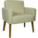 Kit 2 Poltronas Decorativas Reforçadas Para Sala Hope Suede Bege Pé Castanho - Clique E Decore