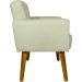 Kit 2 Poltronas Decorativas Reforçadas Para Sala Hope Suede Bege Pé Castanho - Clique E Decore