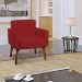 Kit 2 Poltronas Decorativas Reforçadas Para Sala Hope Suede Bordô Pé Castanho - Clique E Decore
