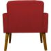 Kit 2 Poltronas Decorativas Reforçadas Para Sala Hope Suede Bordô Pé Castanho - Clique E Decore