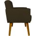 Kit 2 Poltronas Decorativas Reforçadas Para Sala Hope Suede Marrom Pé Castanho - Clique E Decore