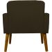 Kit 2 Poltronas Decorativas Reforçadas Para Sala Hope Suede Marrom Pé Castanho - Clique E Decore