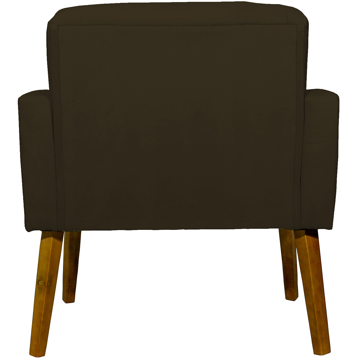 Kit 2 Poltronas Decorativas Reforçadas Para Sala Hope Suede Marrom Pé Castanho - Clique E Decore