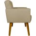 Kit 2 Poltronas Decorativas Reforçadas Para Sala Hope Suede Nude Pé Castanho - Clique E Decore