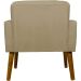 Kit 2 Poltronas Decorativas Reforçadas Para Sala Hope Suede Nude Pé Castanho - Clique E Decore