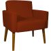 Kit 2 Poltronas Decorativas Reforçadas Para Sala Hope Suede Terracota Pé Castanho - Clique E Decore