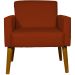 Kit 2 Poltronas Decorativas Reforçadas Para Sala Hope Suede Terracota Pé Castanho - Clique E Decore
