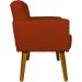 Kit 2 Poltronas Decorativas Reforçadas Para Sala Hope Suede Terracota Pé Castanho - Clique E Decore