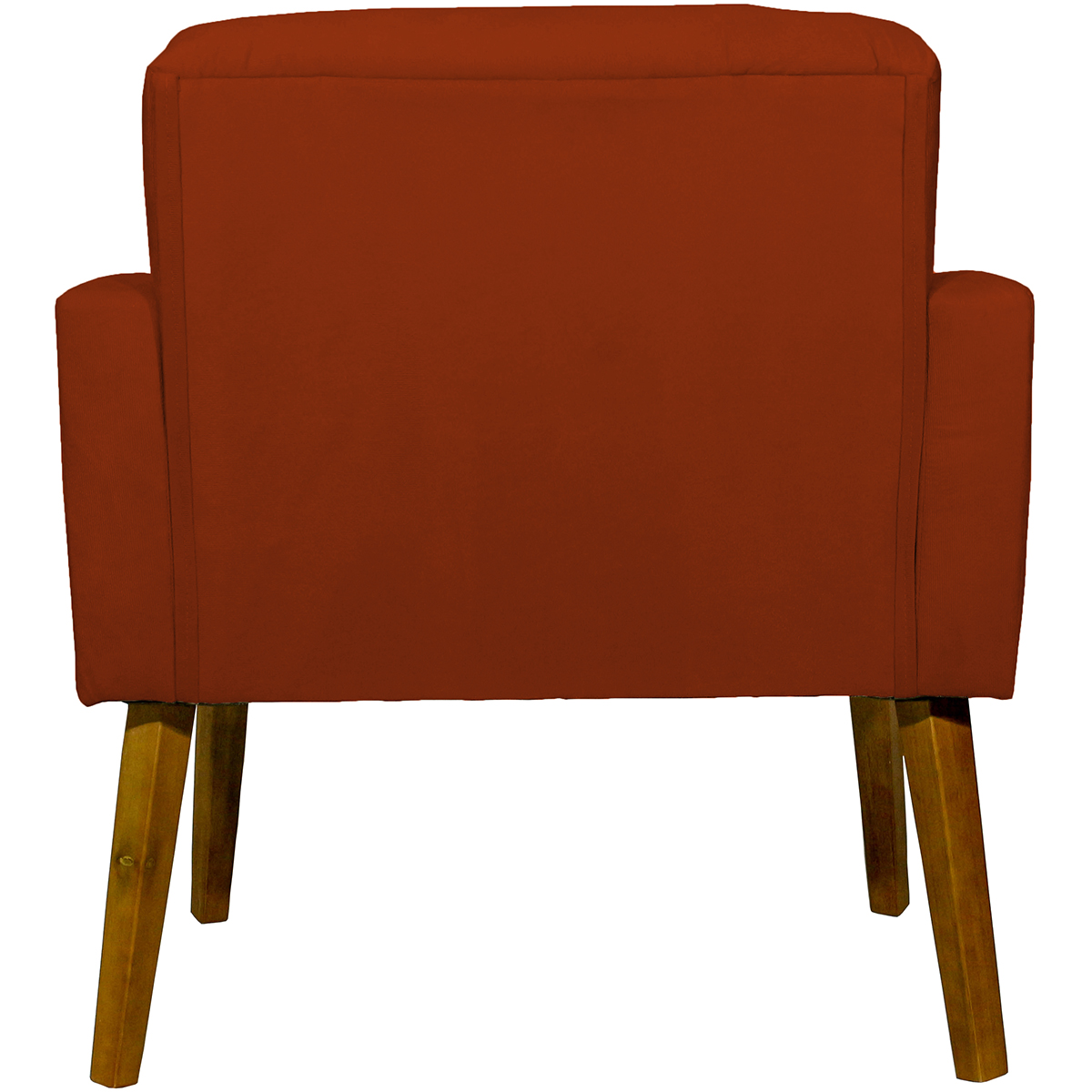 Kit 2 Poltronas Decorativas Reforçadas Para Sala Hope Suede Terracota Pé Castanho - Clique E Decore
