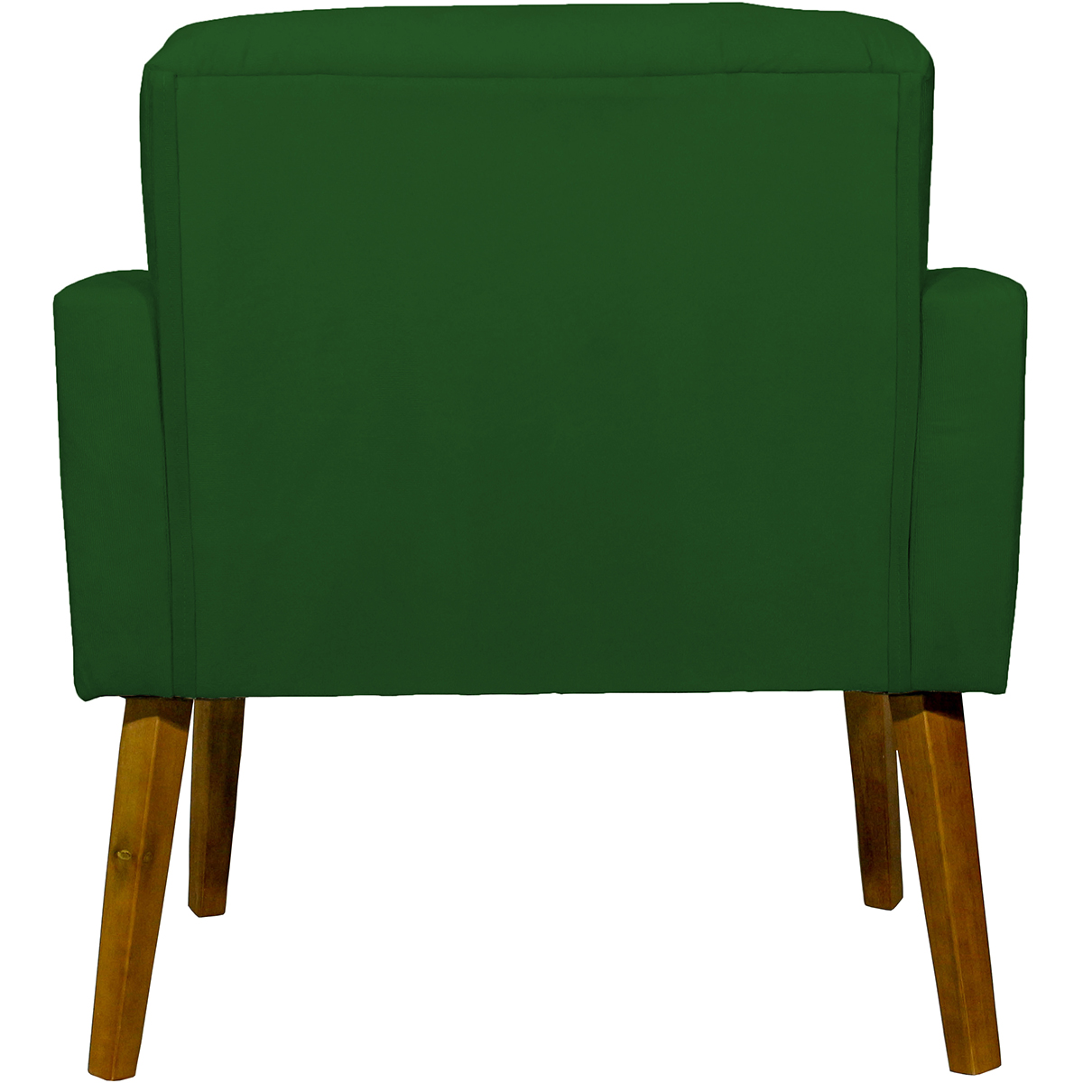 Kit 2 Poltronas Decorativas Reforçadas Para Sala Hope Suede Verde Pé Castanho - Clique E Decore