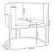Kit 2 Poltronas Decorativas Reforçadas Para Sala Luna Escritório Consultório Recepção Corino Azul Royal Base de Ferro Champagne