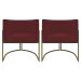 Kit 2 Poltronas Decorativas Reforçadas Para Sala Luna Escritório Consultório Recepção Corino Bodô Base de Ferro Champagne