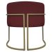 Kit 2 Poltronas Decorativas Reforçadas Para Sala Luna Escritório Consultório Recepção Corino Bodô Base de Ferro Champagne