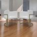 Kit 2 Poltronas Decorativas Reforçadas Para Sala Luna Escritório Consultório Recepção Corino Branco Base de Ferro Champagne