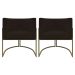 Kit 2 Poltronas Decorativas Reforçadas Para Sala Luna Escritório Consultório Recepção Corino Marrom Base de Ferro Champagne