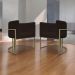 Kit 2 Poltronas Decorativas Reforçadas Para Sala Luna Escritório Consultório Recepção Corino Marrom Base de Ferro Champagne