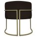 Kit 2 Poltronas Decorativas Reforçadas Para Sala Luna Escritório Consultório Recepção Corino Marrom Base de Ferro Champagne