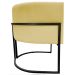 Kit 2 Poltronas Luna Suede AMARELO Base de Ferro PRETA