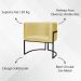 Kit 2 Poltronas Luna Suede AMARELO Base de Ferro PRETA