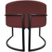 Kit 2 Poltronas Luna Suede BORDÔ Base de Ferro PRETA