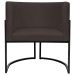Kit 2 Poltronas Luna Suede MARROM Base de Ferro PRETA