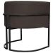 Kit 2 Poltronas Luna Suede MARROM Base de Ferro PRETA