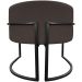 Kit 2 Poltronas Luna Suede MARROM Base de Ferro PRETA